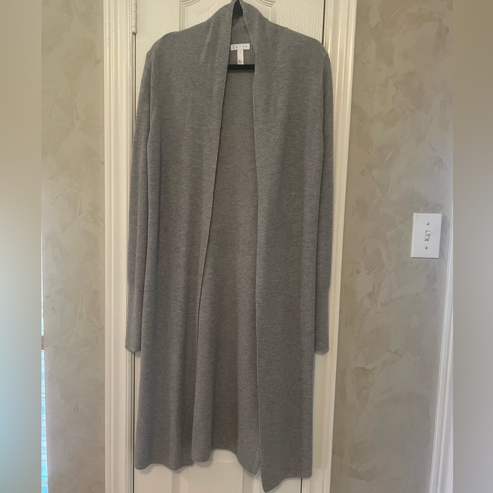 Leith Heather Gray Open Front Long Cardigan 💜🦋